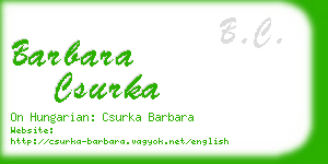 barbara csurka business card